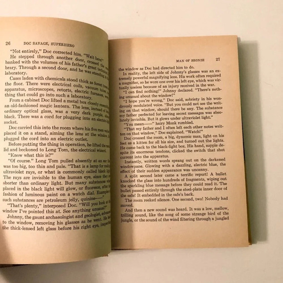 Vtg 1975 Doc Savage Man  of Bronze Superhero Kenneth Robeson Golden Press - Picture 13 of 16